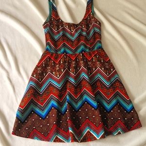 Multi colored skater dress